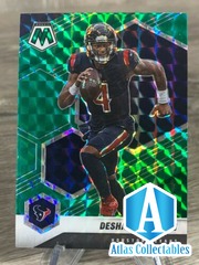 2021 Panini Mosaic NFL Football #85 Deshaun Watson Green Prizm Texans